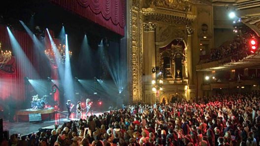 Live band performance at entertainment venue The Chicago Theatre