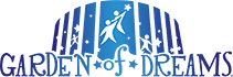 Garden of Dreams Foundation blue logo on transparent background